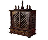 Wooden Hindu Temple / Home Mandir / Pooja Ghar / Mandapam for Worship - Handcrafted - 18 x 9 x 22 inch - HolyHinduStore