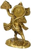 Hanuman Holding The Sanjeevani Mountain - Brass Statue - HolyHinduStore