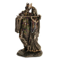 KRISHNA AND RADHA STATUE 11.5'' Hindu Divine Love HIGH QUALITY Bronze Resin Deity - HolyHinduStore