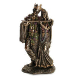 KRISHNA AND RADHA STATUE 11.5'' Hindu Divine Love HIGH QUALITY Bronze Resin Deity - HolyHinduStore