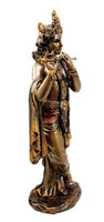Lord Krishna (Avatar of Vishnu) - 10.25'' Tall  Flute Playing Figurine Statue - HolyHinduStore
