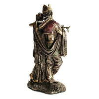 KRISHNA AND RADHA STATUE 11.5'' Hindu Divine Love HIGH QUALITY Bronze Resin Deity - HolyHinduStore