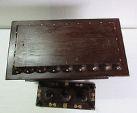 Wooden Hindu Temple / Handcrafted  Mandir / Brass Work / Wall Art - 15 X 8 X 18  inch - HolyHinduStore
