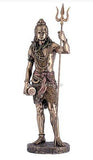 Hindu Lord Shiva Statue Standing Large Bronze Finished Puja Figurine #3272 - HolyHinduStore