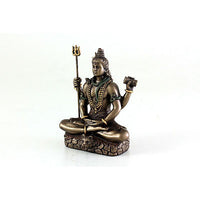 Hindu Shiva Statue in Meditation with Trident God Lord of Dance Miniature #3300 - HolyHinduStore