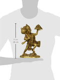Hanuman Holding The Sanjeevani Mountain - Brass Statue - HolyHinduStore