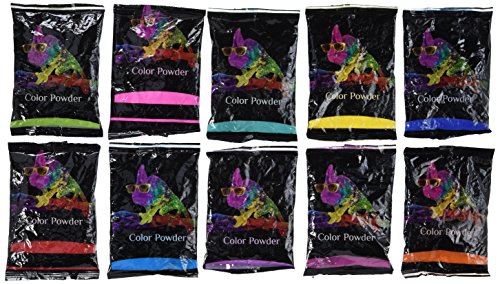 Holi Color Powder- BONUS pack.  70g each. Premium Colors- Red, Yellow, Navy Blue, Green, Orange, Purple, Pink, Magenta...Chameleon Colors - HolyHinduStore