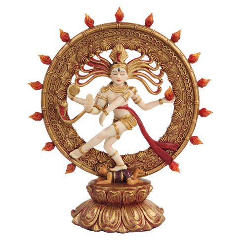 Shiva Nataraja - Bharatanatyam Dancing  Mythological  God Statue Figurine, 9-Inch - HolyHinduStore