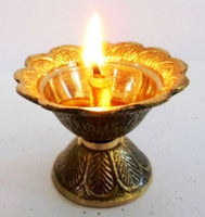 Hindu Puja Brass Thali Om Plate Prayer Bell Bowl Diya Incnese Holder Pooja Aarti - HolyHinduStore