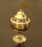 Brass Pooja Arthi Plate Pure Brass Arti Thali 7 piece Puja Room decorative Items - HolyHinduStore