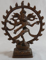 Hindu Dancing Lord Shiva Nataraja Nataraj Dance Solid Metal Brass Bronze Statue - HolyHinduStore