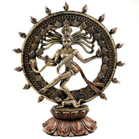 DANCING SHIVA STATUE 9'' Nataraja Hindu God GOOD QUALITY Bronze Resin Deity India - HolyHinduStore