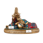 Large Radha Krishna Brass Statue Hindu God Goddess Idol Love Couple Figurine - HolyHinduStore
