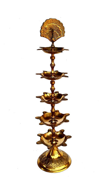 Pure Brass Diya  Hindu Pooja Article ,Diyas , (Puja Lamp) - HolyHinduStore