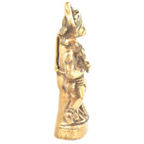 IndianShelf Handmade Brass Golden Hanuman Statue Holding Mountain of Herbs Statement Pieces Online - HolyHinduStore