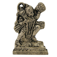 Divya Mantra Combo Of Orange Flying Hanuman Car Mirror Hanging and Hindu God Hanuman Idol Sculpture Statue Murti - HolyHinduStore