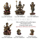 Top Collection Mini 3.25" Lord Shiva in Lotus Pose - Hindu God and Destroyer of Evil. Good Protection. Bronze Powder Mixed with Resin - Bronze Finish with Color Accents. - HolyHinduStore