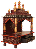 Wood Puja Temple/ Mandir / Handcraft - HolyHinduStore