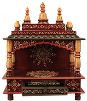 Wood Puja Temple/ Mandir / Handcraft - HolyHinduStore