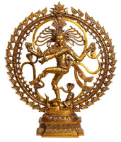 Shiva Nataraja - Dancing  Brass Statue ( 25.0 inch - 32 lbs) - HolyHinduStore