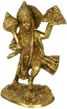 Hanuman Holding The Sanjeevani Mountain - Brass Statue - HolyHinduStore