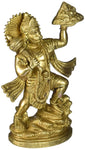 Gangesindia Lord Hanuman Carrying Herbs Mountain Brass Statue - HolyHinduStore
