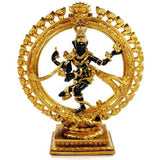 DANCING SHIVA STATUE 12.25'' Nataraja Hindu God HIGH QUALITY Black Gold Resin NEW - HolyHinduStore