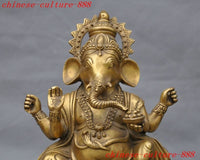 Lord Ganesha / Ganpati / God of Fortune - Brass Statue - HolyHinduStore