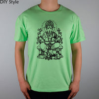 GANESH elephant god Ganesha Indian Buddhist men short sleeve T-shirt new arrival Fashion - HolyHinduStore