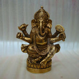Lord Ganesha / Ganapati / Vinayaka Copper Statue  -  God of victory statue - HolyHinduStore