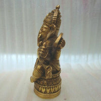 Lord Ganesha / Ganapati / Vinayaka Copper Statue  -  God of victory statue - HolyHinduStore