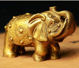 Elephant Statue (Copper) - Lucky Home Decor / Lovely Luck Gift - HolyHinduStore