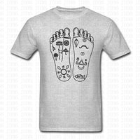 KRISHNA FOOT PRINTS T-Shirt - Cotton - Short Sleeve  for Men & Women - HolyHinduStore