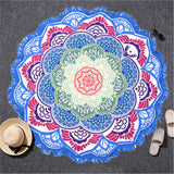 Toga Tapestry Beach Towel Sunblock Round Bikini Cover-Up Blanket Lotus Bohemian Yoga Mat - HolyHinduStore