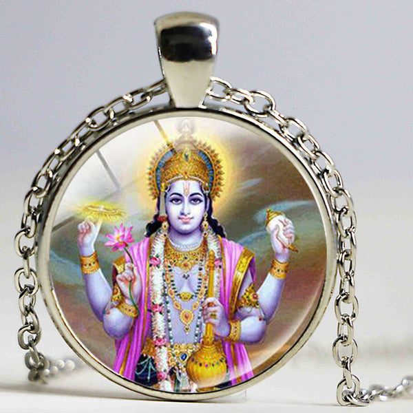 Krishna Pendant Necklaces Vishnu Jewelry HolyHinduStore