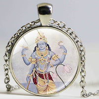 Krishna Pendant Necklaces - Vishnu Jewelry - HolyHinduStore