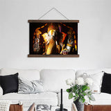 Lord Ganesha Scroll Hanging Canvas Painting Wall Art / HD Prints / Home Decor - HolyHinduStore