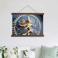 Lord Nataraja / Shiva Statue  Hanging Pictures | Scroll Paintings |  HD Printed On Canvas Wall Art For Living Room - HolyHinduStore