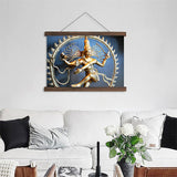 Lord Nataraja / Shiva Statue  Hanging Pictures | Scroll Paintings |  HD Printed On Canvas Wall Art For Living Room - HolyHinduStore