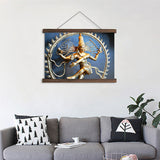 Lord Nataraja / Shiva Statue  Hanging Pictures | Scroll Paintings |  HD Printed On Canvas Wall Art For Living Room - HolyHinduStore