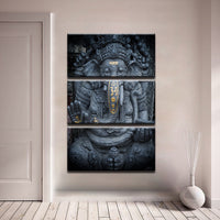 HD Prints Canvas Poster Framework 3 Pieces India Ganesha God Painting Wall Art Ganapati Lord Ganesha Pictures Living Room Decor - HolyHinduStore