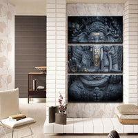 HD Prints Canvas Poster Framework 3 Pieces India Ganesha God Painting Wall Art Ganapati Lord Ganesha Pictures Living Room Decor - HolyHinduStore