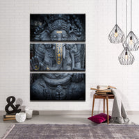 HD Prints Canvas Poster Framework 3 Pieces India Ganesha God Painting Wall Art Ganapati Lord Ganesha Pictures Living Room Decor - HolyHinduStore