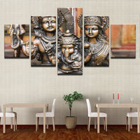 HD Canvas Paintings Wall Art Home Decor - For Living Room Framework -  Shiva Parvati Ganesha Poster - HolyHinduStore