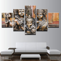 HD Canvas Paintings Wall Art Home Decor - For Living Room Framework -  Shiva Parvati Ganesha Poster - HolyHinduStore