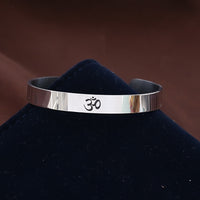Ohm Hindu - Yoga India Stainless Steel Cuff/Bracelet for Men Women - HolyHinduStore
