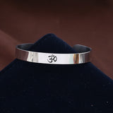 Ohm Hindu - Yoga India Stainless Steel Cuff/Bracelet for Men Women - HolyHinduStore