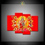 4 Pieces Hindu God Durga / Kali Matha Image Modern New HD Printed Wall Art Decor - HolyHinduStore