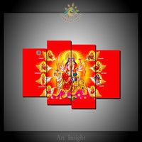 Hindu God Durga Matha Image Modern New HD Printed Wall Art - HolyHinduStore