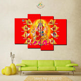 4 Pieces Hindu God Durga / Kali Matha Image Modern New HD Printed Wall Art Decor - HolyHinduStore